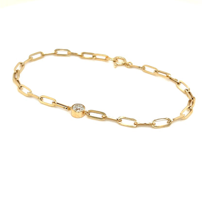 Paperclip Reversible Bubble Flower Bracelet 0.2ct - JMW Jewelry Wholesale