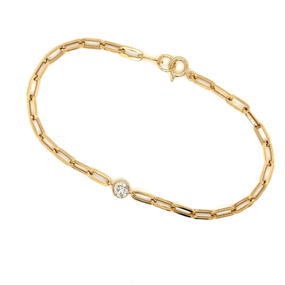 Paperclip Reversible Bubble Flower Bracelet 0.2ct - JMW Jewelry Wholesale