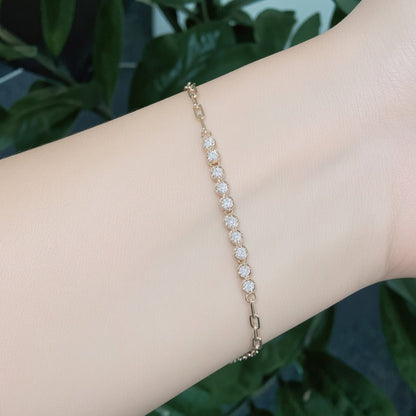 Paperclip Row Bracelet 0.2ct - JMW Jewelry Wholesale