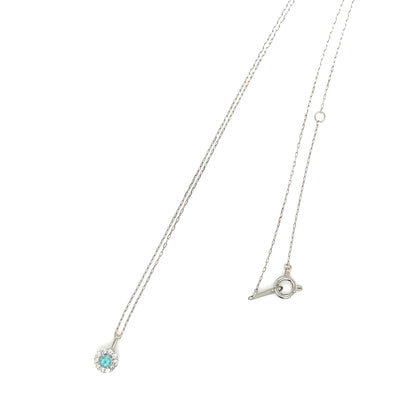 Pariba Tourmaline Round Flower Necklace 0.05/0.06ct - JMW Jewelry Wholesale