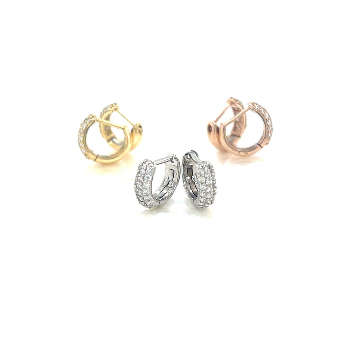 Pave Hoop Earrings 0.2ct - JMW Jewelry Wholesale