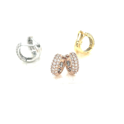 Pave Hoop Earrings 0.2ct - JMW Jewelry Wholesale