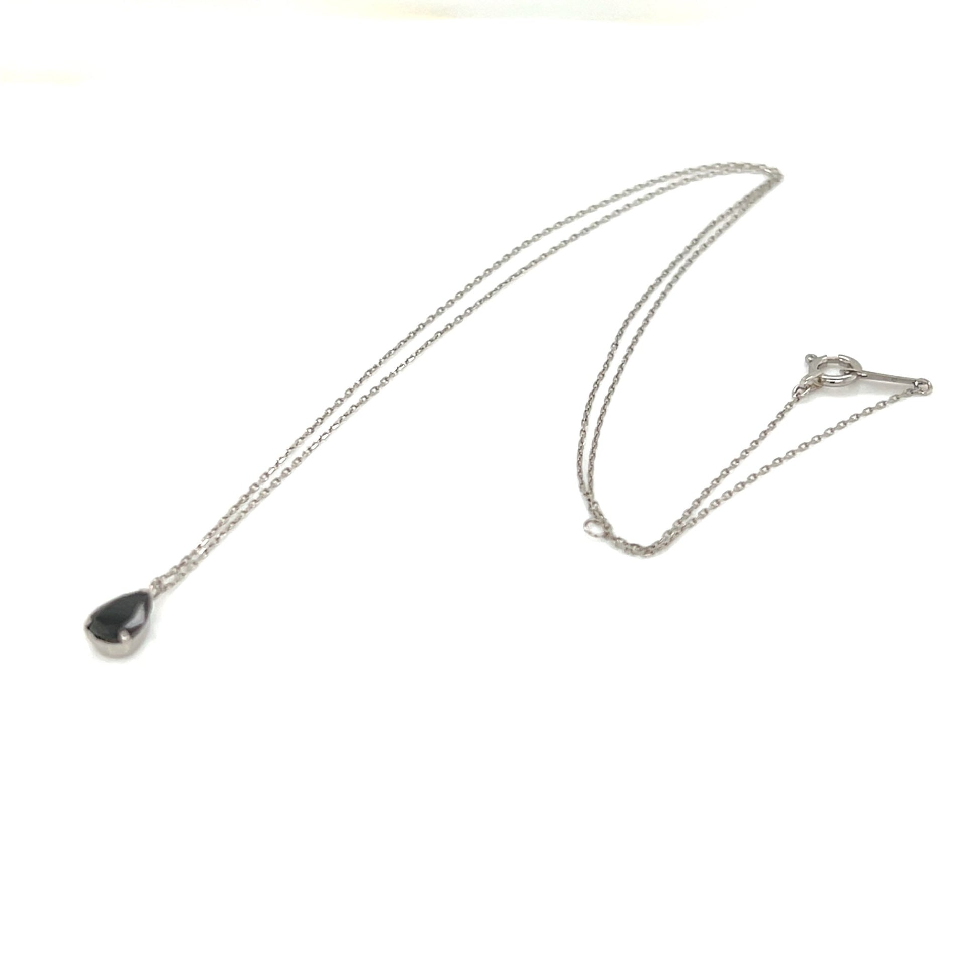 Pear cut Black Diamond Necklace 0.4ct - JMW Jewelry Wholesale