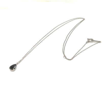Pear cut Black Diamond Necklace 0.4ct - JMW Jewelry Wholesale