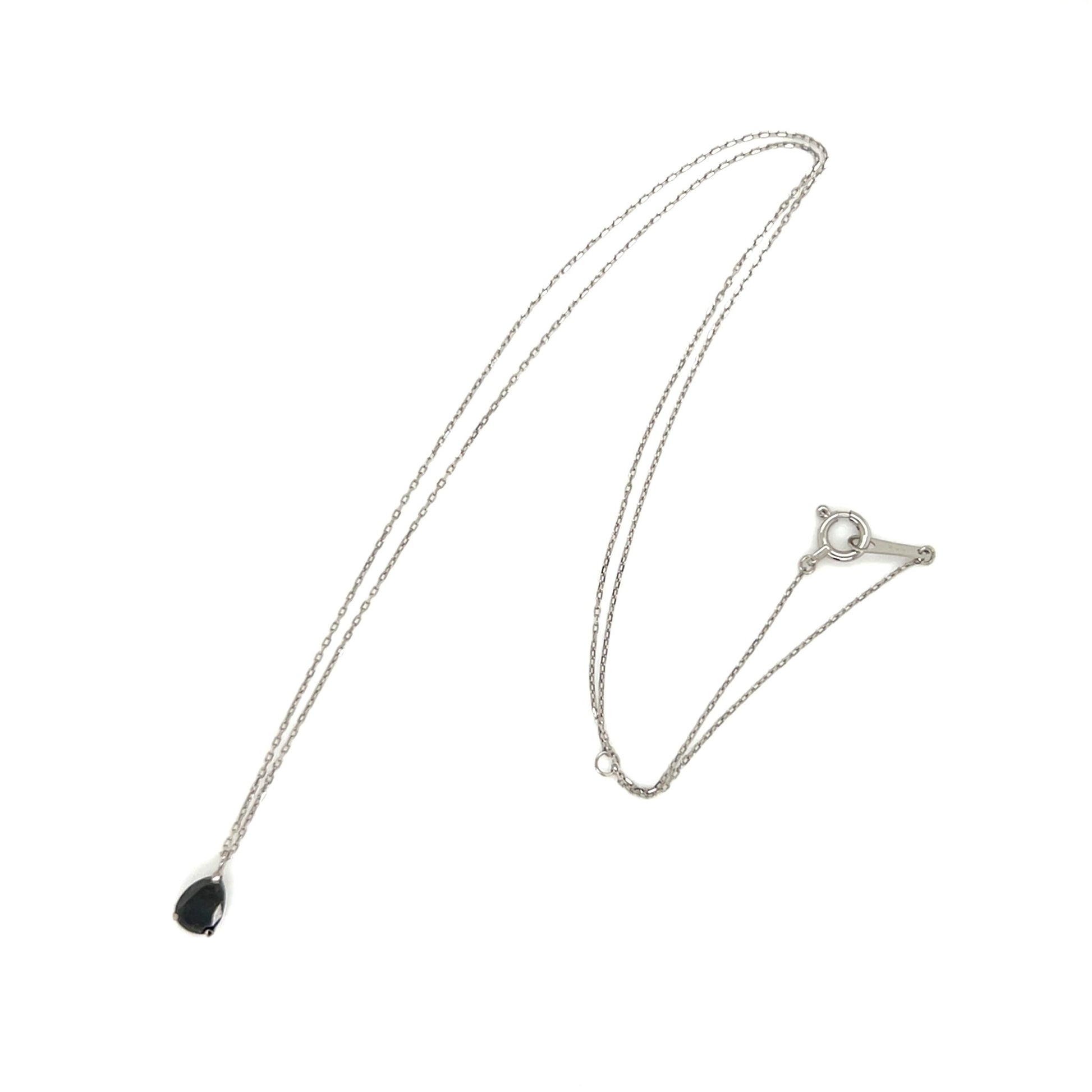 Pear cut Black Diamond Necklace 0.4ct - JMW Jewelry Wholesale