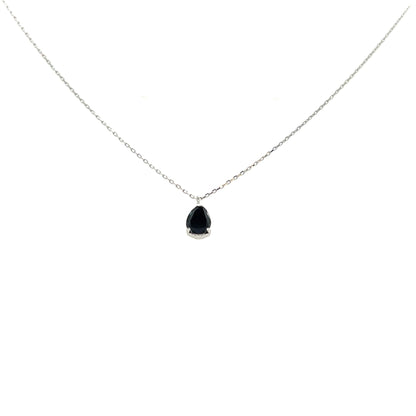 Pear cut Black Diamond Necklace 0.4ct - JMW Jewelry Wholesale