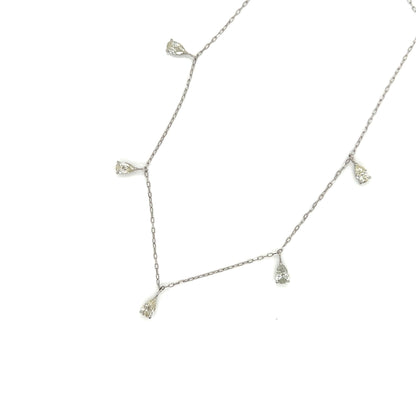 Pear Shaped Station Necklace 0.7ct - JMW Jewelry Wholesale