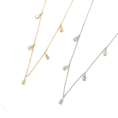 Pear Shaped Station Necklace 0.7ct - JMW Jewelry Wholesale