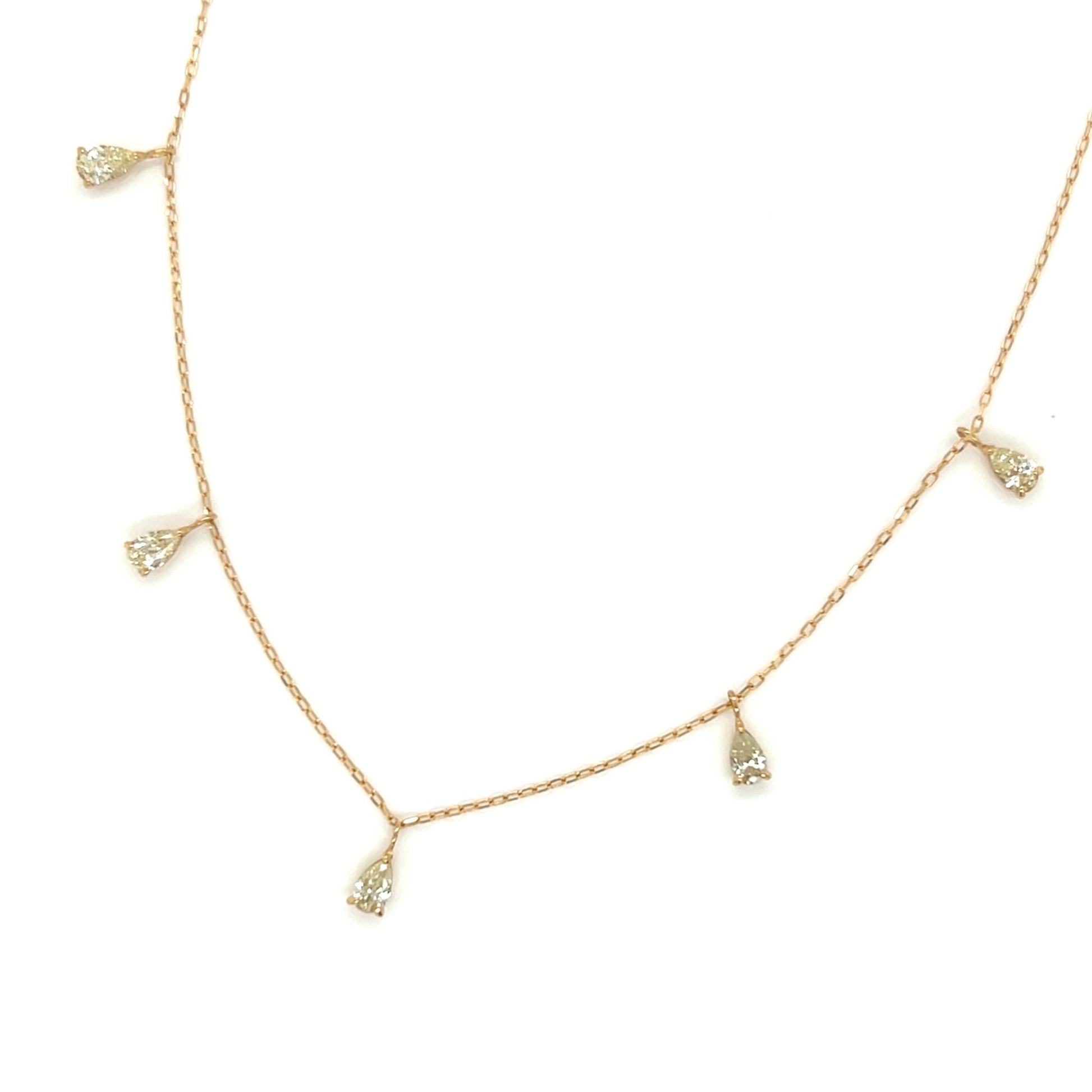 Pear Shaped Station Necklace 0.7ct - JMW Jewelry Wholesale