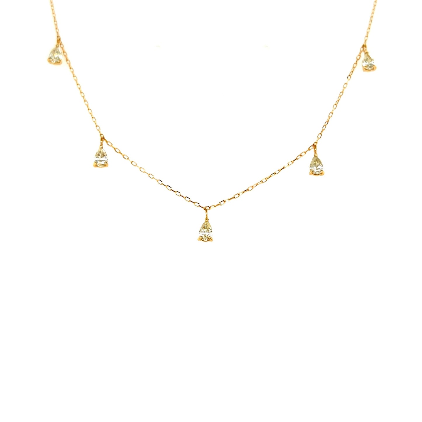 Pear Shaped Station Necklace 0.7ct - JMW Jewelry Wholesale