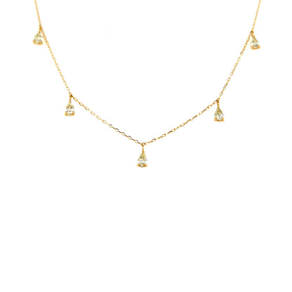 Pear Shaped Station Necklace 0.7ct - JMW Jewelry Wholesale