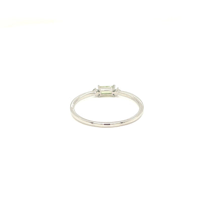Peridot Baguette with Dia Ring 0.02ct - JMW Jewelry Wholesale