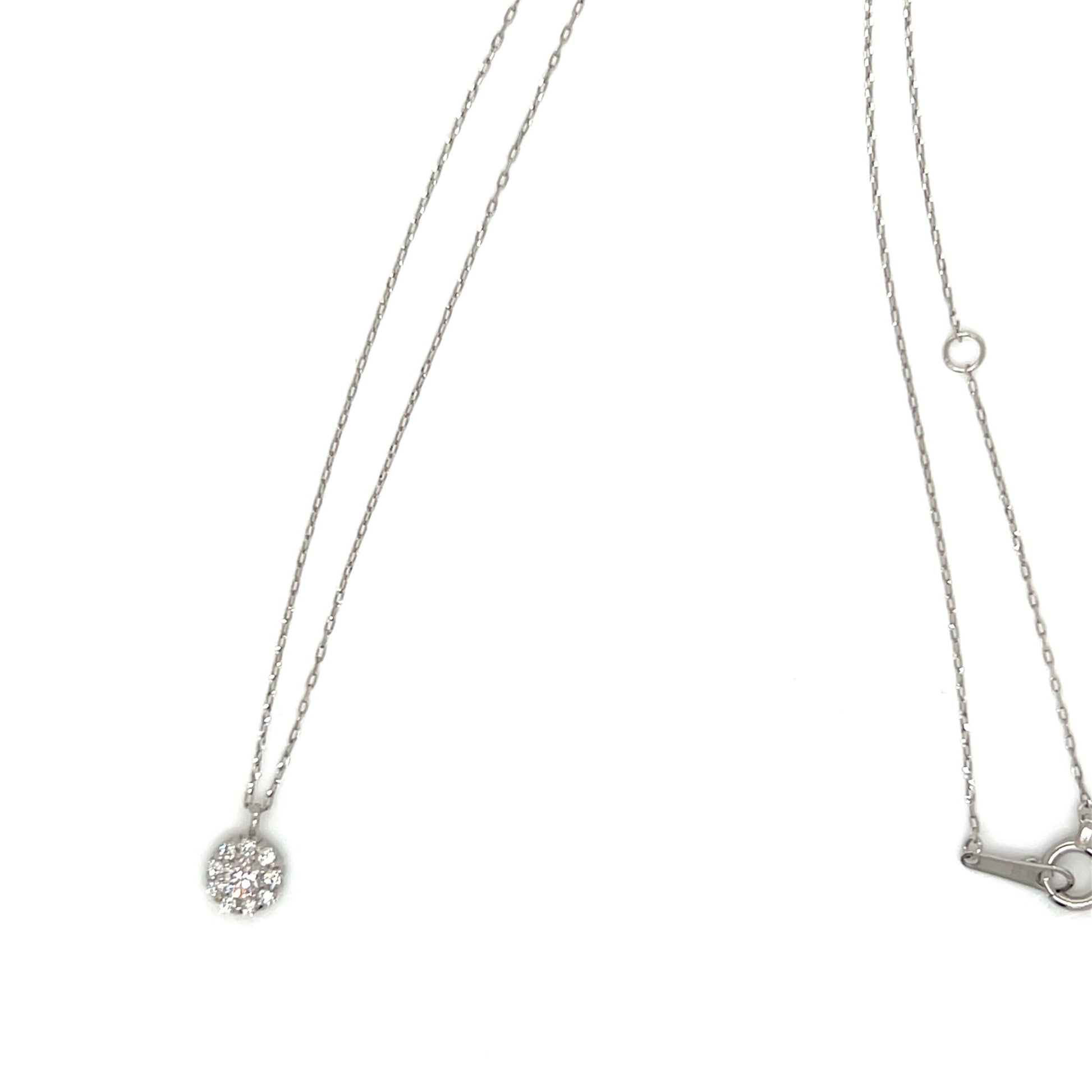 Pink Dia Flower Necklace 0.08/0.07ct - JMW Jewelry Wholesale