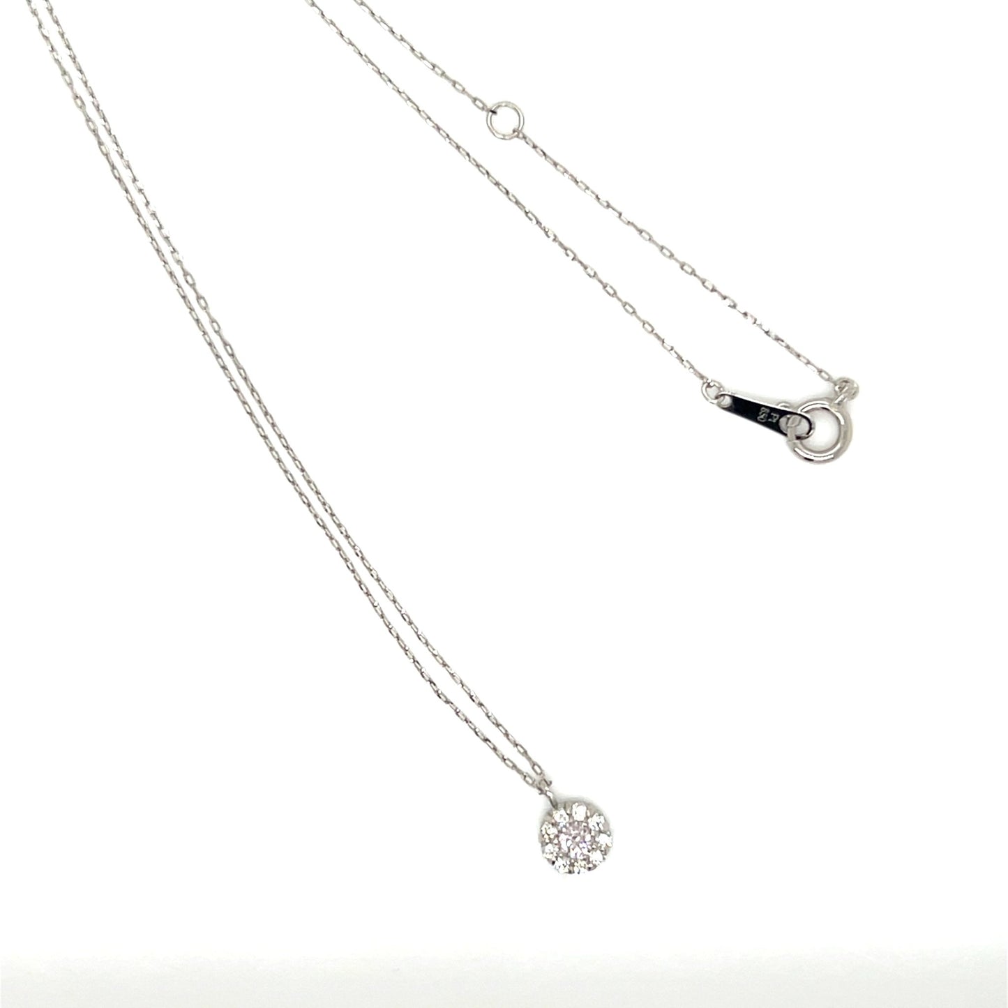 Pink Dia Flower Necklace 0.08/0.07ct - JMW Jewelry Wholesale