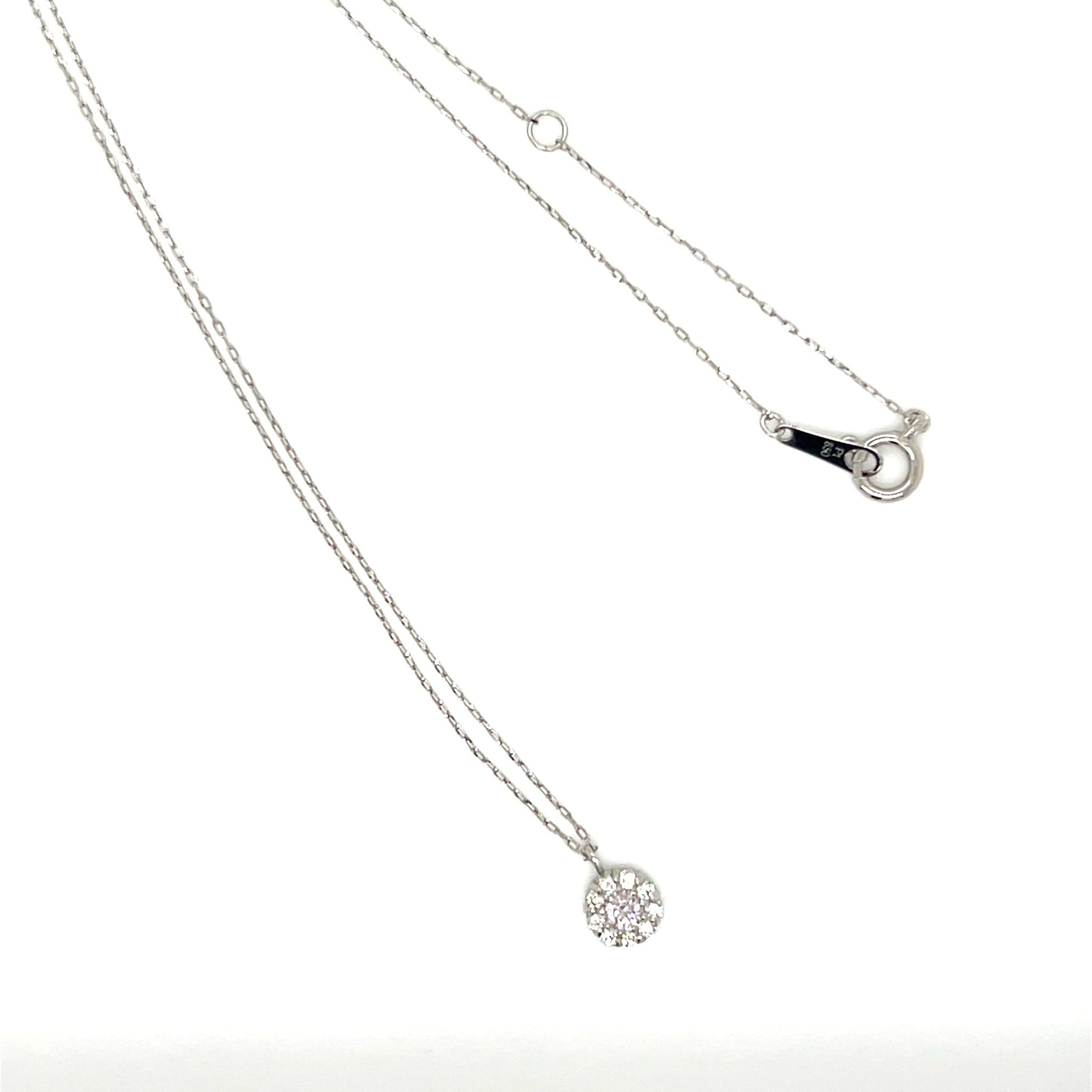 Pink Dia Flower Necklace 0.08/0.07ct - JMW Jewelry Wholesale