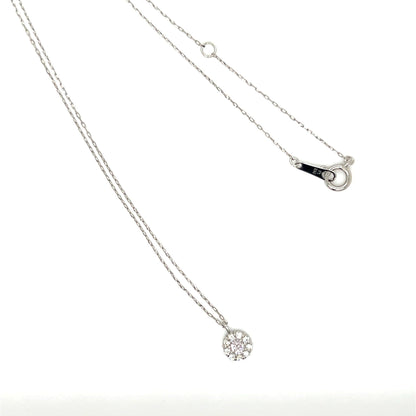 Pink Dia Flower Necklace 0.08/0.07ct - JMW Jewelry Wholesale