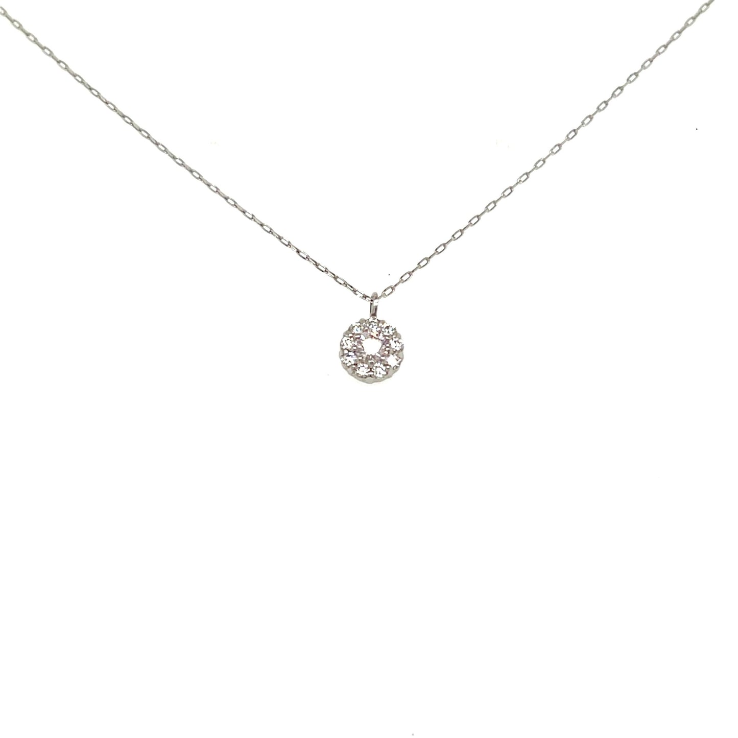 Pink Dia Flower Necklace 0.08/0.07ct - JMW Jewelry Wholesale