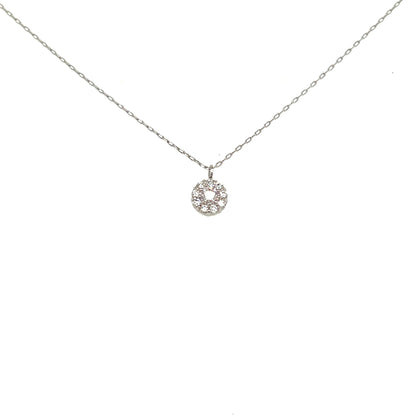 Pink Dia Flower Necklace 0.08/0.07ct - JMW Jewelry Wholesale
