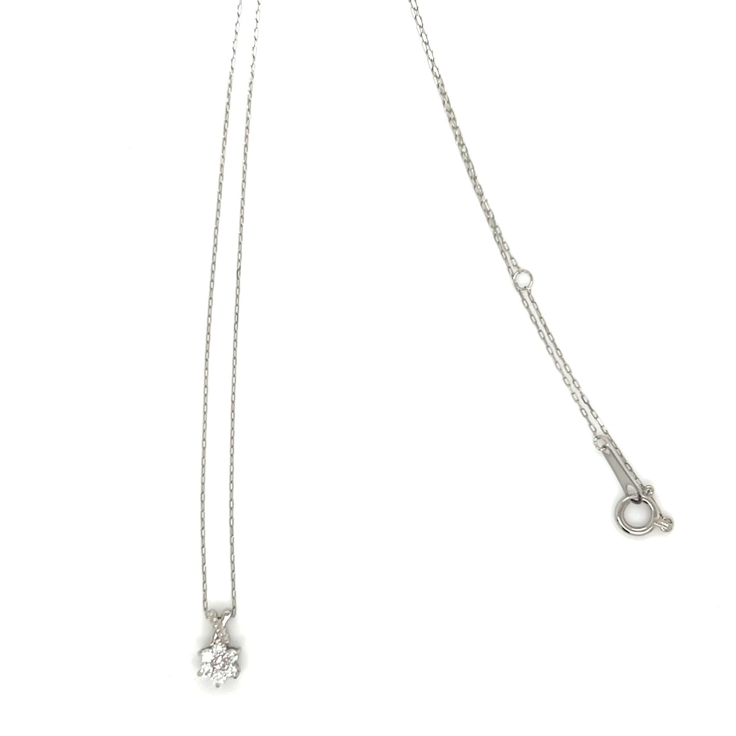 Pink Dia Hexagram Star V Necklace 0.01/0.08ct - JMW Jewelry Wholesale