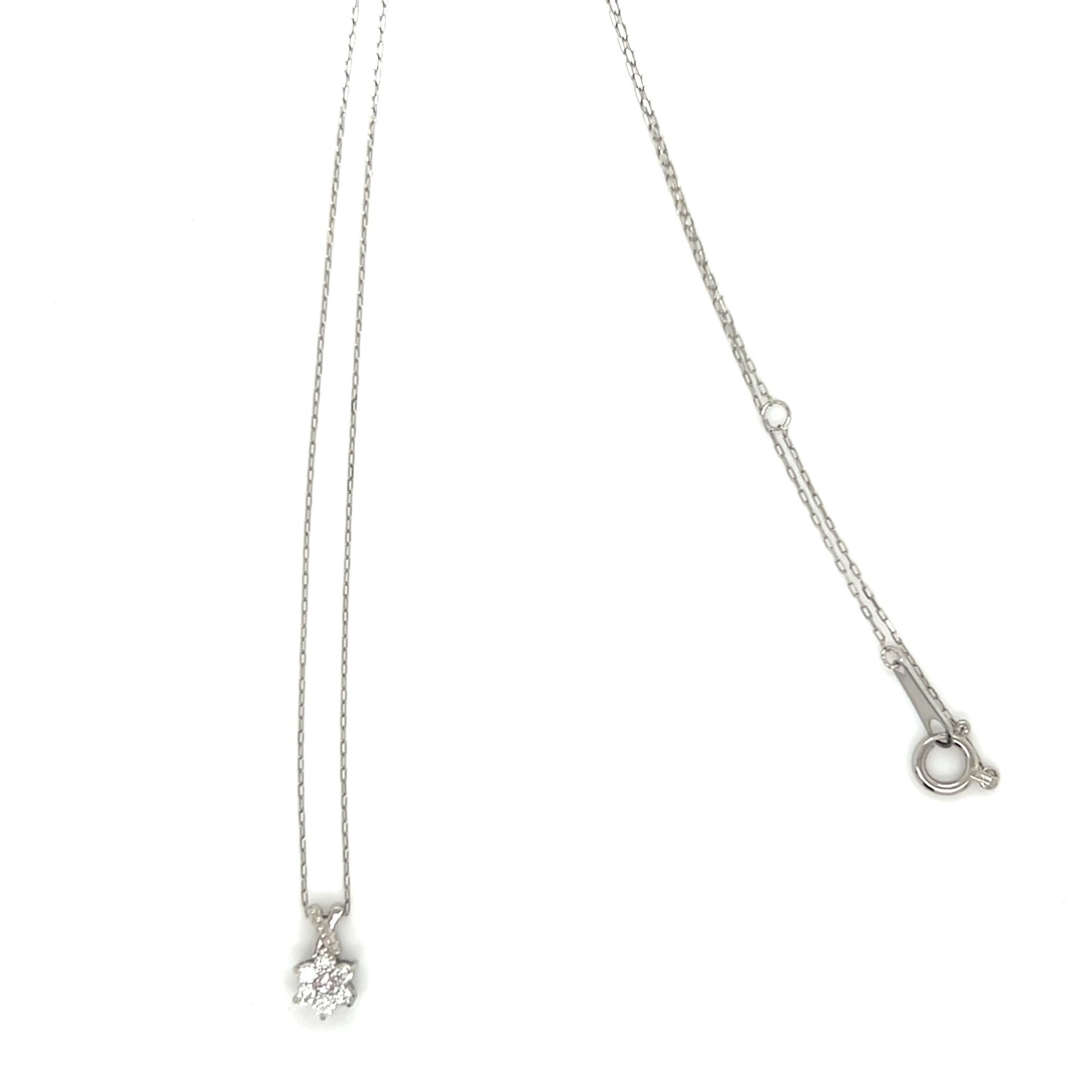 Pink Dia Hexagram Star V Necklace 0.01/0.08ct - JMW Jewelry Wholesale