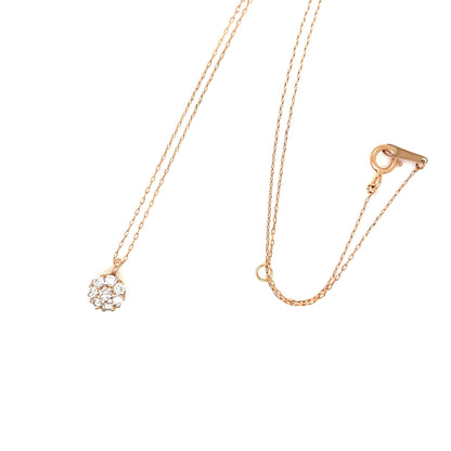 Pink Dia Round Flower Necklace 0.01/0.04ct - JMW Jewelry Wholesale