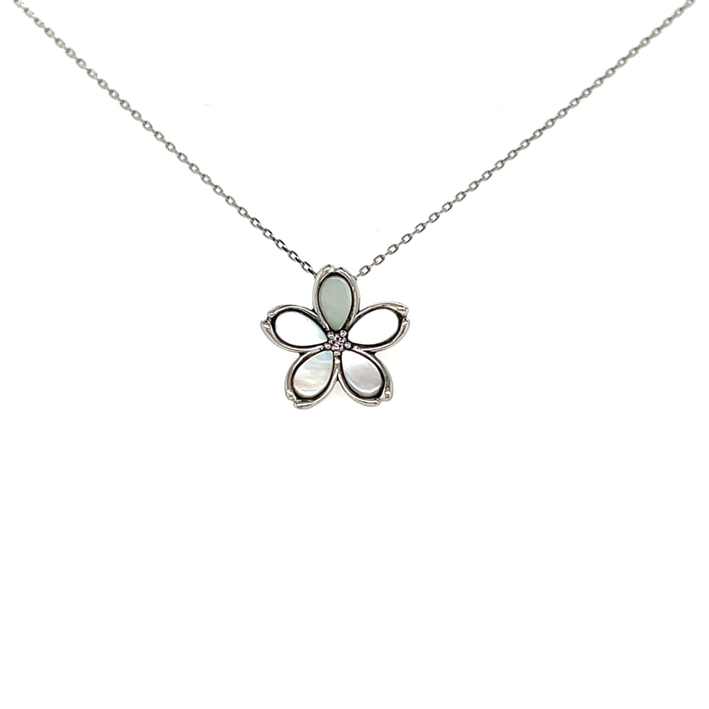 Pink Dia Sakura Mother of Pearl Necklace 0.01ct - JMW Jewelry Wholesale