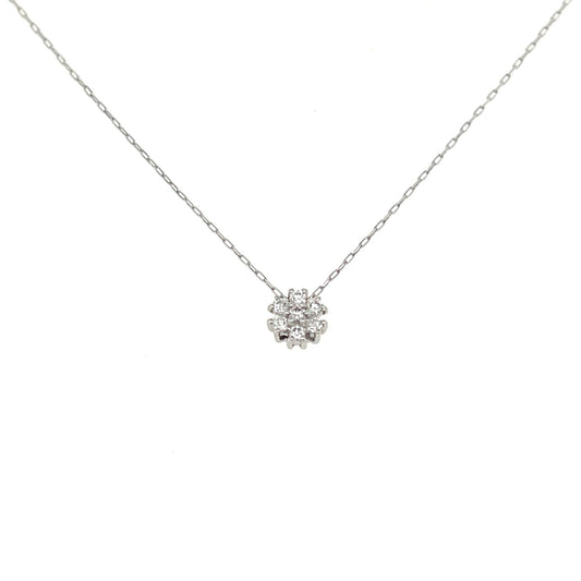 Pink Dia Snowflake Necklace 0.01/0.06ct - JMW Jewelry Wholesale