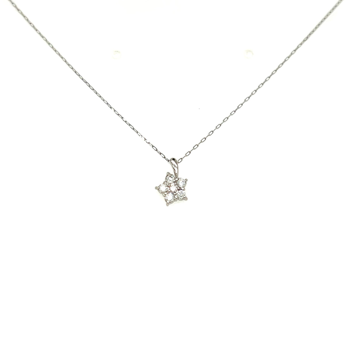 Pink Dia Star Necklace 0.01/0.07ct - JMW Jewelry Wholesale