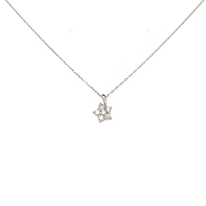Pink Dia Star Necklace 0.01/0.07ct - JMW Jewelry Wholesale