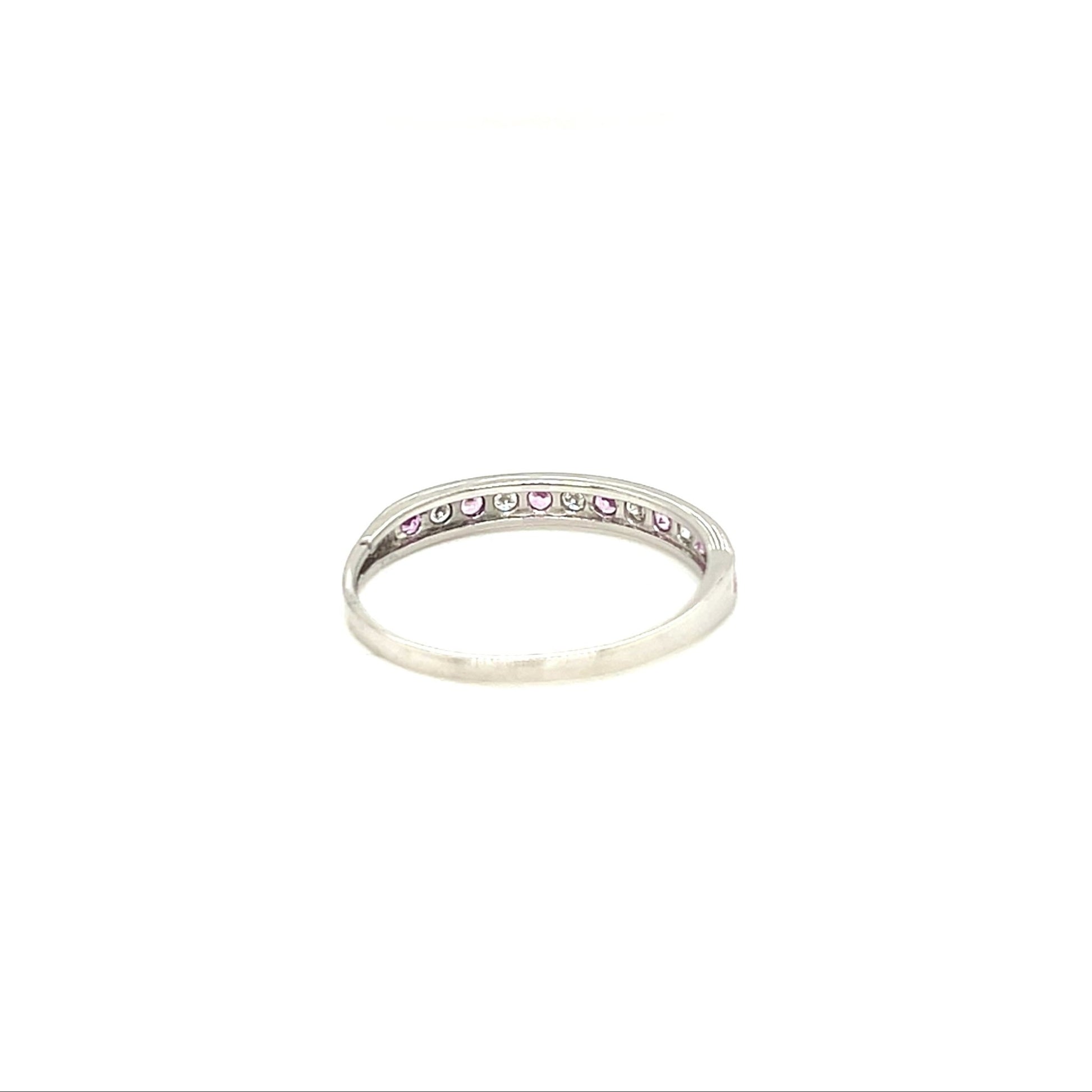 Pink Sapphire Half Eternity Ring 0.16/0.08ct - JMW Jewelry Wholesale