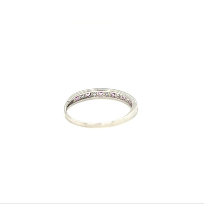 Pink Sapphire Half Eternity Ring 0.16/0.08ct - JMW Jewelry Wholesale