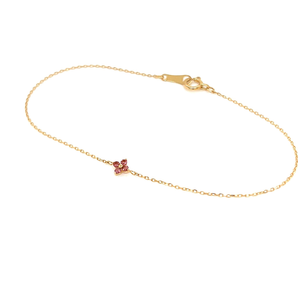 Pink Tourmaline Clover Bracelet - JMW Jewelry Wholesale