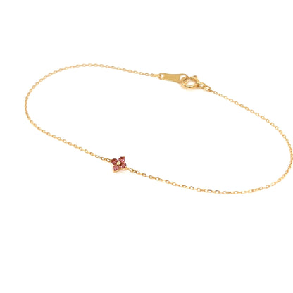 Pink Tourmaline Clover Bracelet - JMW Jewelry Wholesale