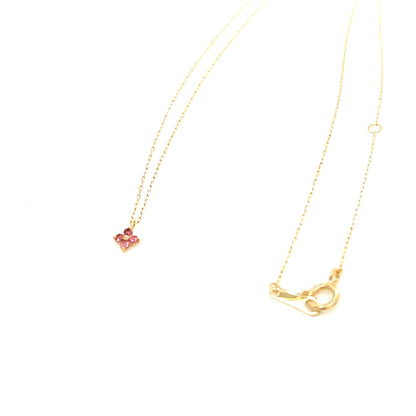 Pink Tourmaline Clover Necklace - JMW Jewelry Wholesale