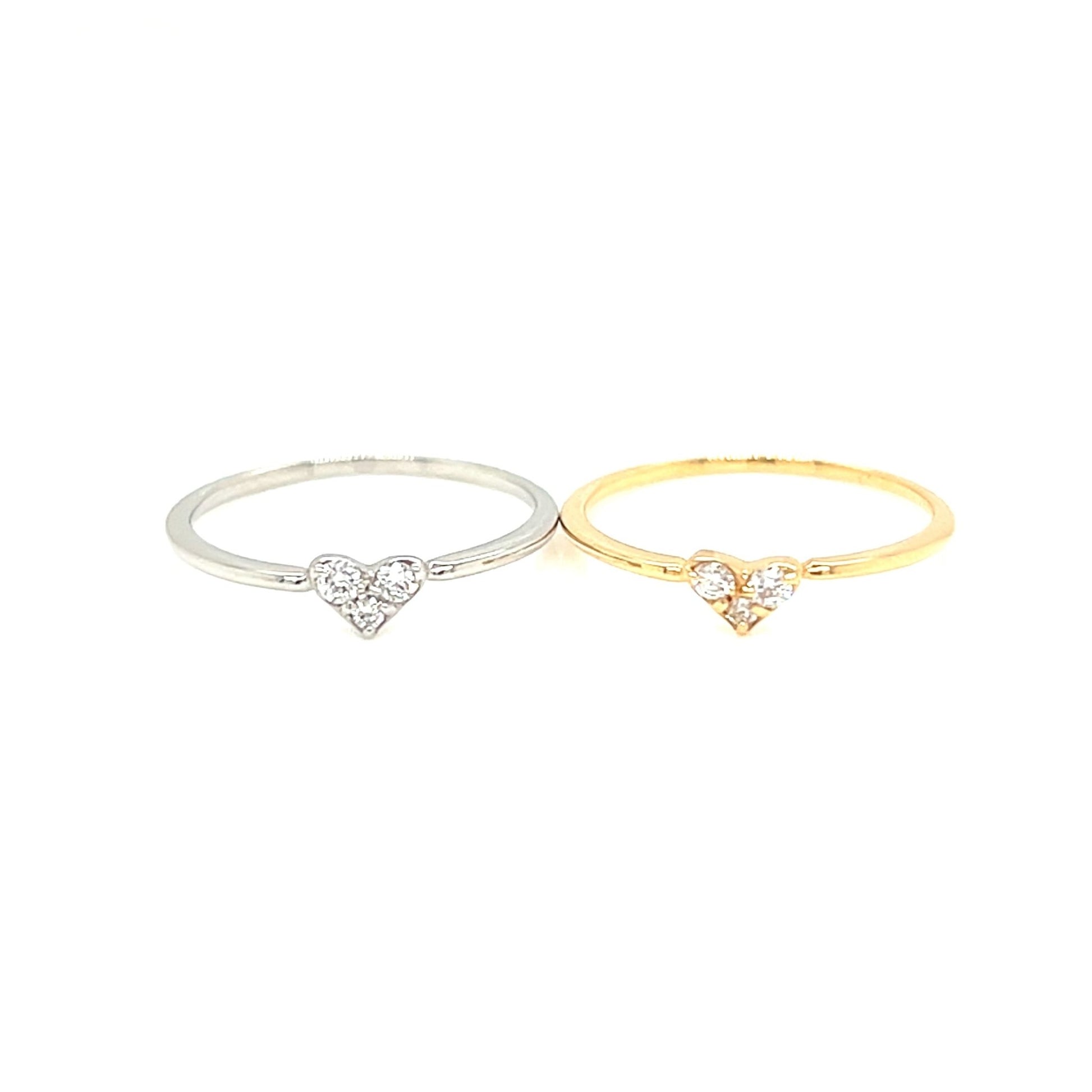Pinky 3 Dia Heart N Ring 0.05ct - JMW Jewelry Wholesale