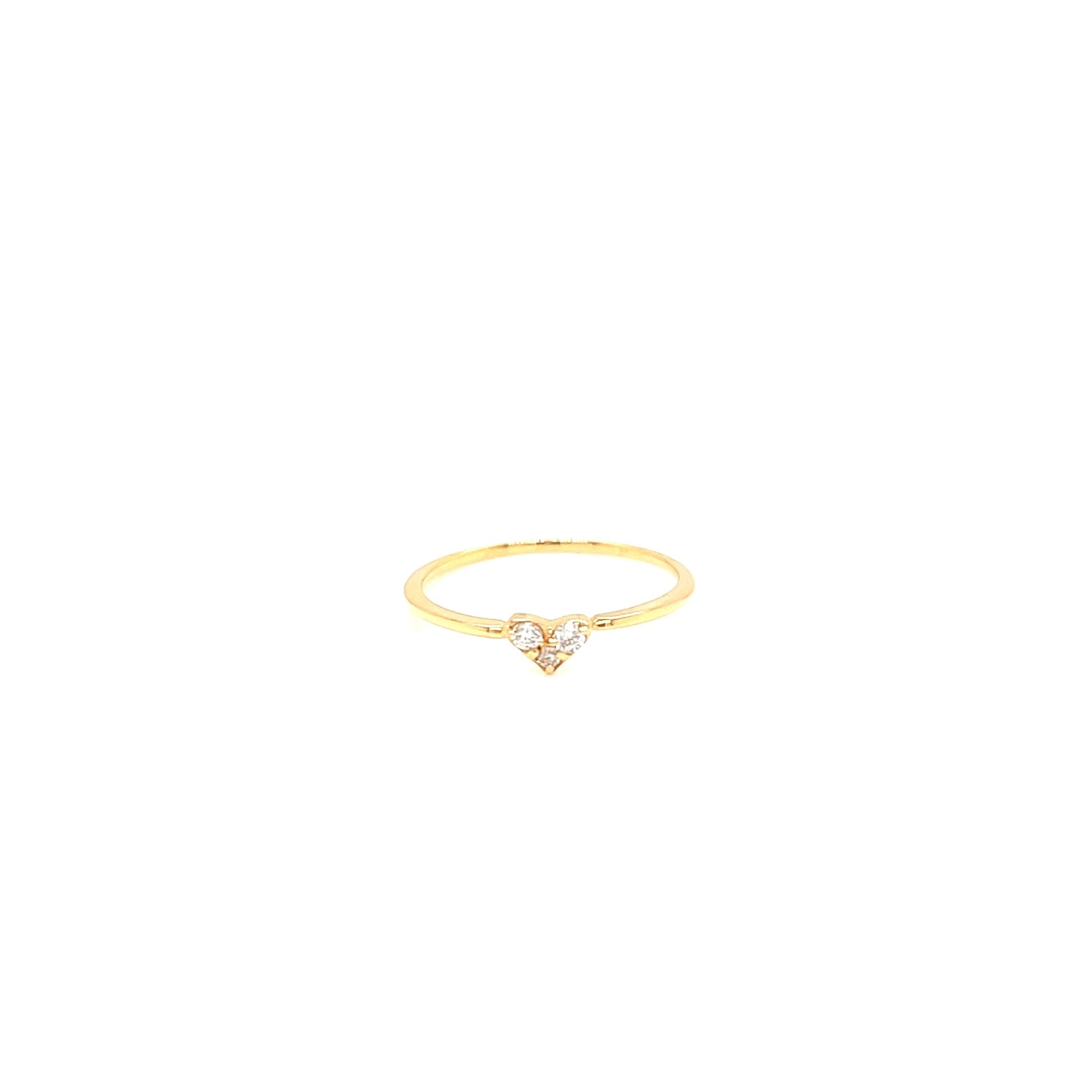 Pinky 3 Dia Heart N Ring 0.05ct - JMW Jewelry Wholesale