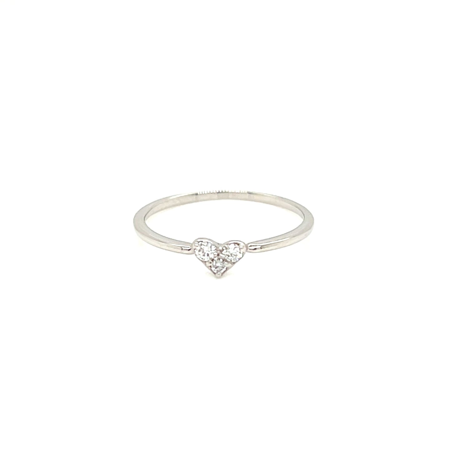 Pinky 3 Dia Heart N Ring 0.05ct - JMW Jewelry Wholesale