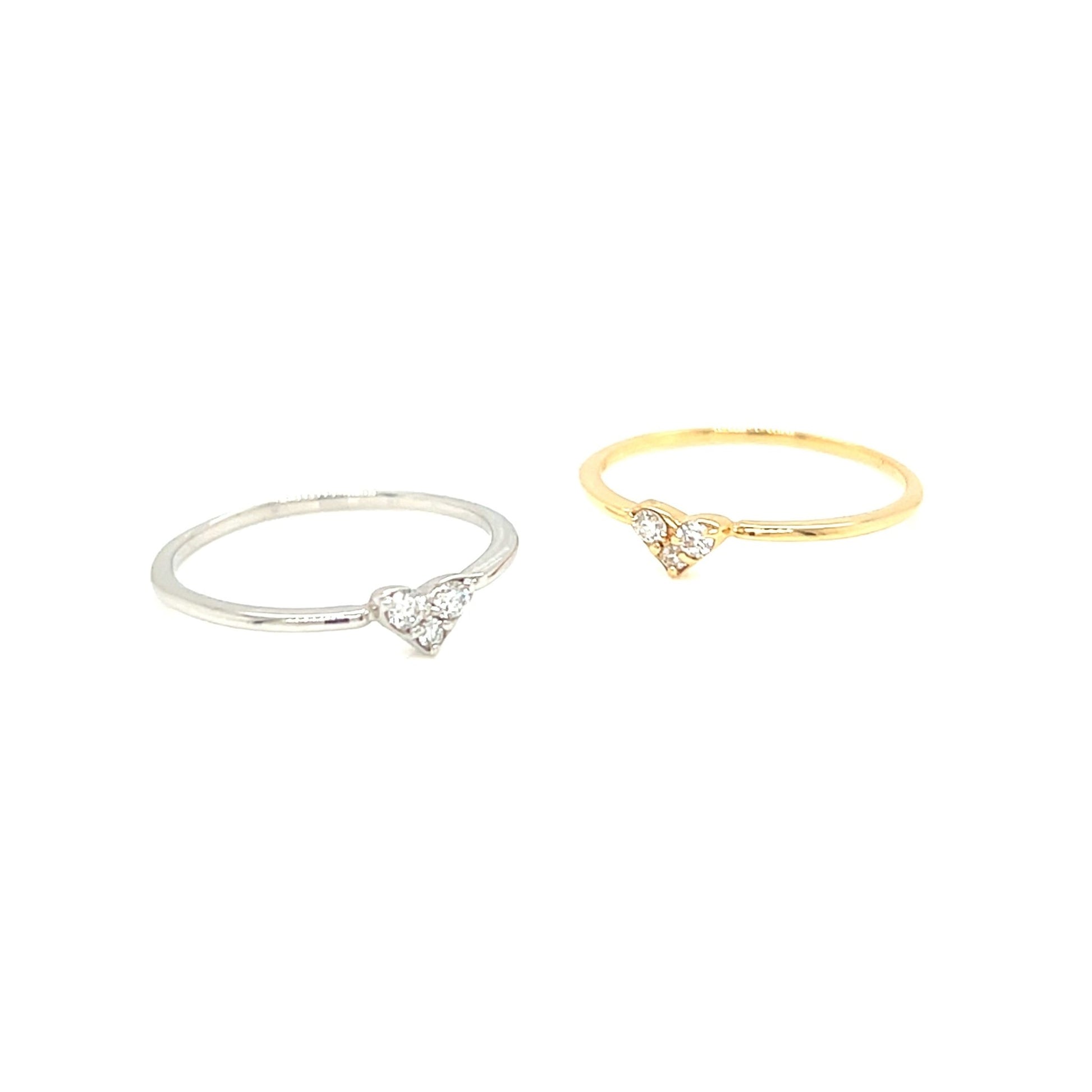 Pinky 3 Dia Heart N Ring 0.05ct - JMW Jewelry Wholesale