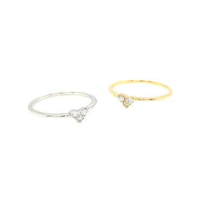 Pinky 3 Dia Heart N Ring 0.05ct - JMW Jewelry Wholesale