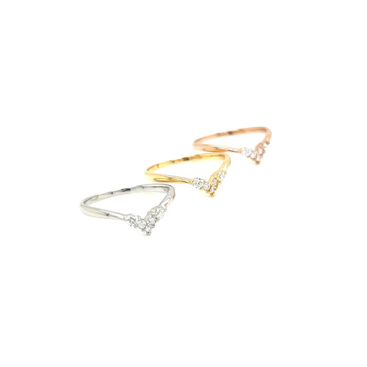 Pinky 5 Dia Heart Ring 0.08ct - JMW Jewelry Wholesale