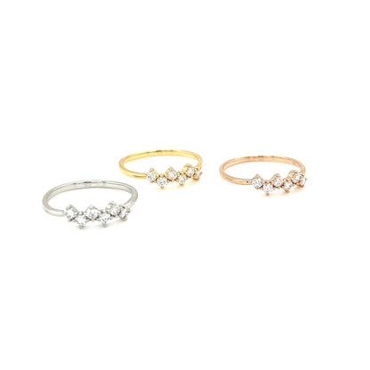 Pinky 6 Dia Wave Ring 0.15ct - JMW Jewelry Wholesale