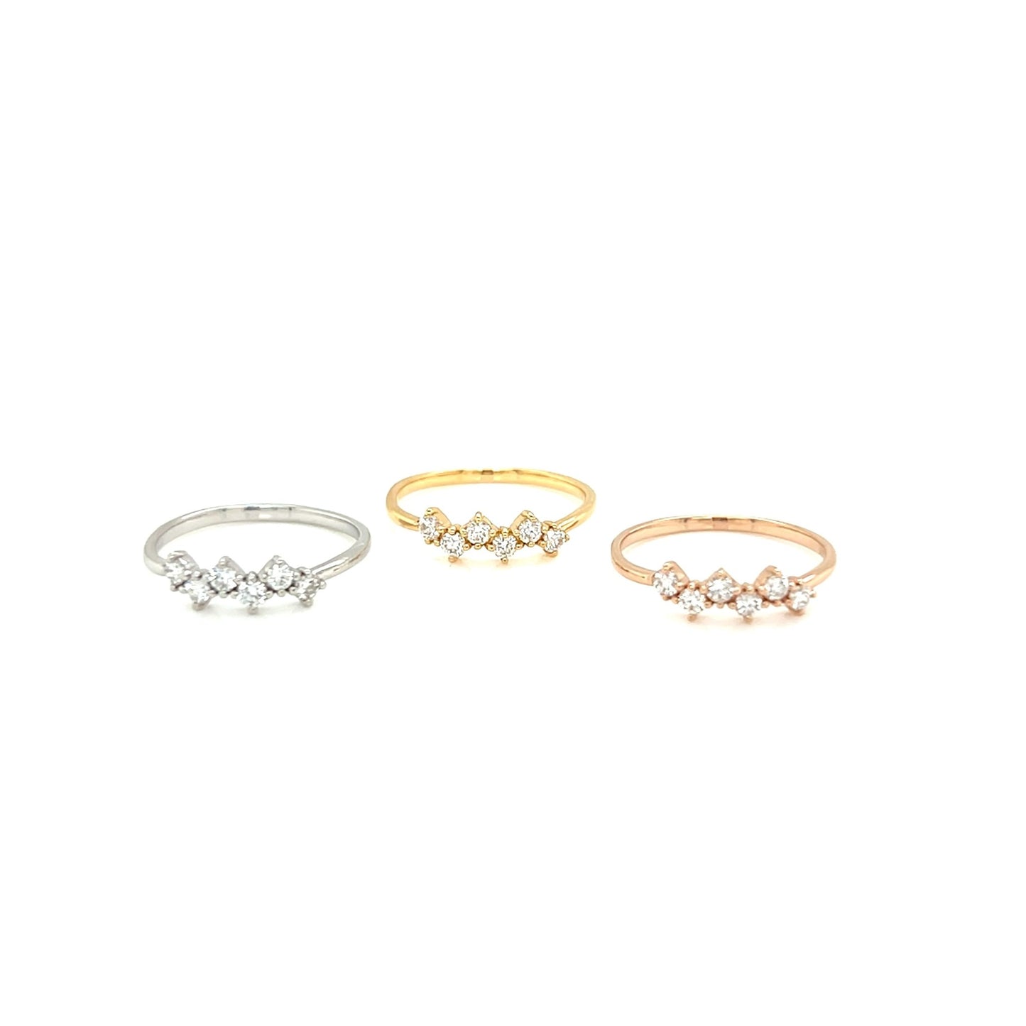 Pinky 6 Dia Wave Ring 0.15ct - JMW Jewelry Wholesale