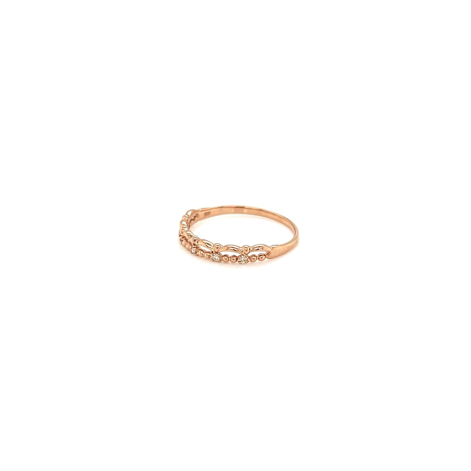 Pinky Antique Beads Ring 0.02ct - JMW Jewelry Wholesale