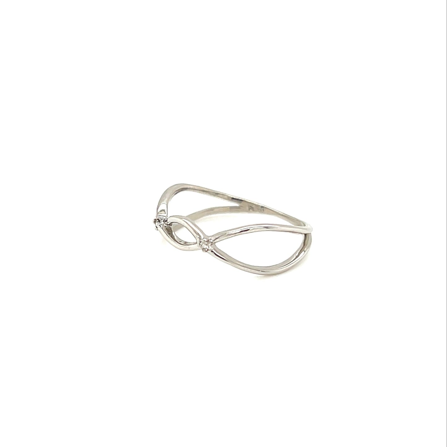 Pinky Fine Trio Wave ring 0.01ct - JMW Jewelry Wholesale