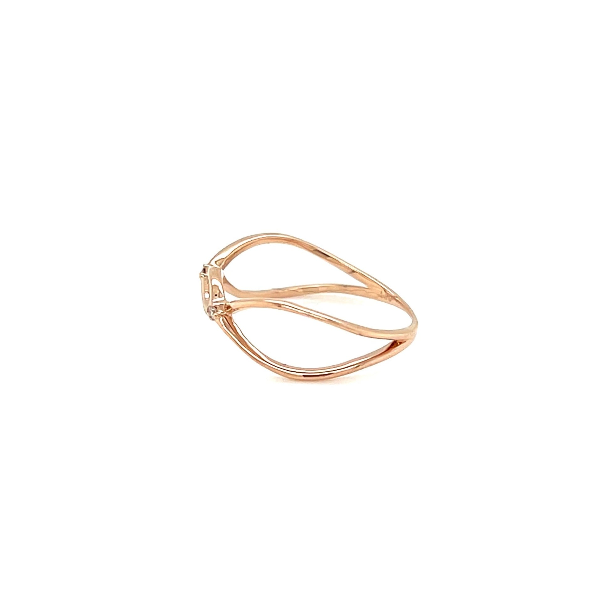 Pinky Fine Trio Wave ring 0.01ct - JMW Jewelry Wholesale