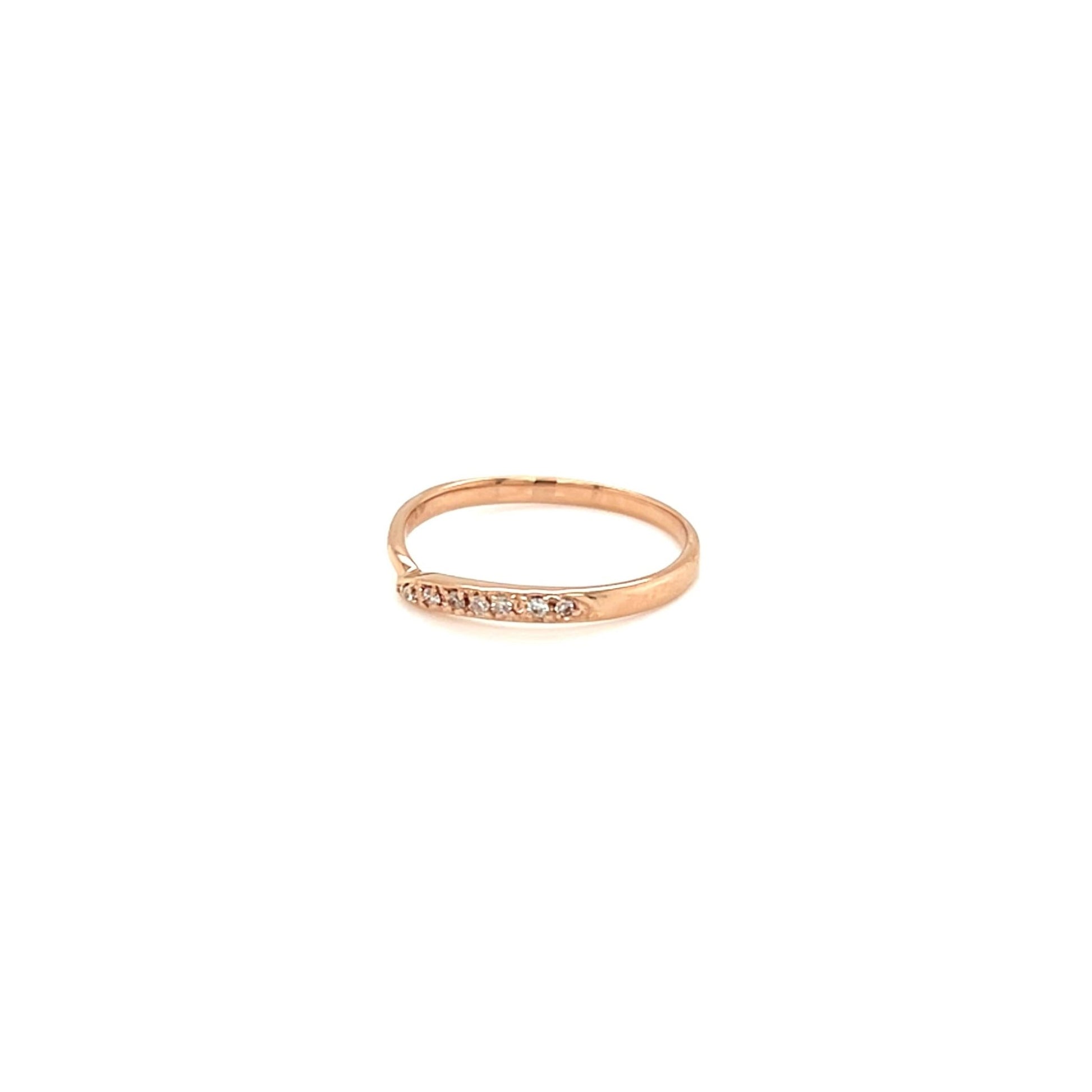 Pinky Half Wave Ring 0.03ct - JMW Jewelry Wholesale