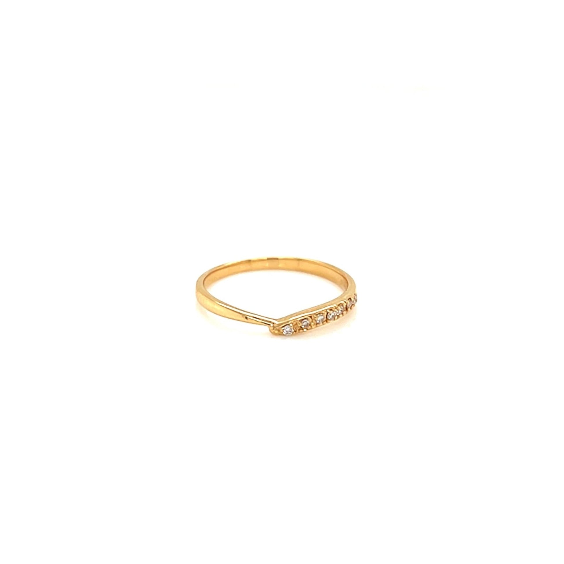 Pinky Half Wave Ring 0.03ct - JMW Jewelry Wholesale