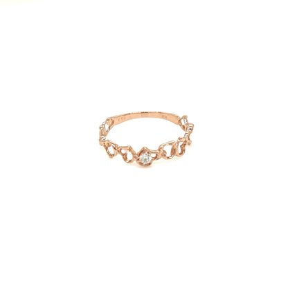 Pinky Hollow Heart Ring 0.03ct - JMW Jewelry Wholesale