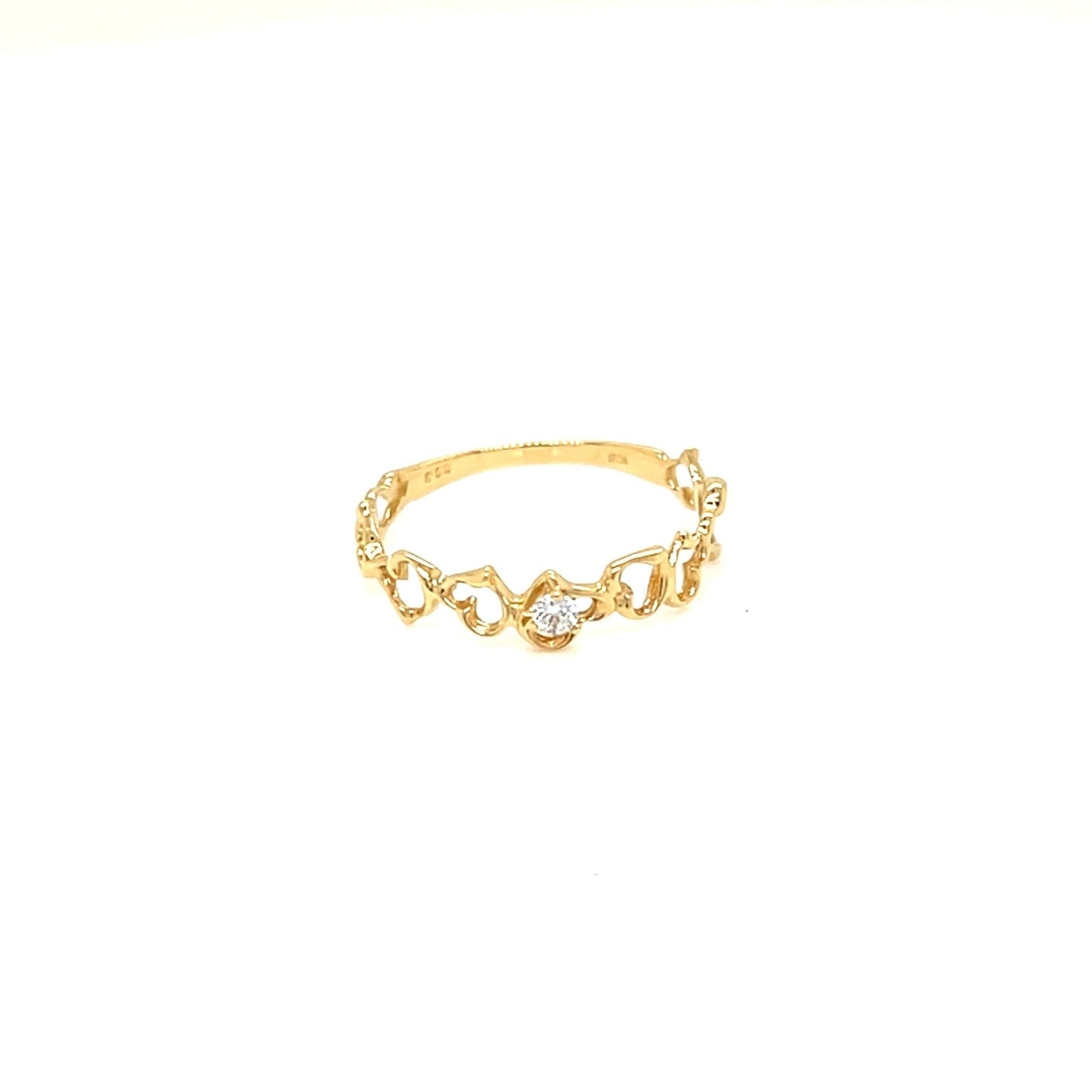 Pinky Hollow Heart Ring 0.03ct - JMW Jewelry Wholesale