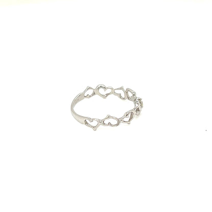 Pinky Hollow Heart Ring 0.03ct - JMW Jewelry Wholesale